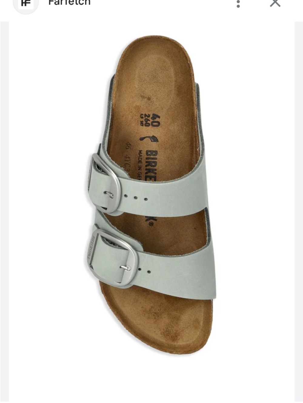 Birkenstock Sage Green Double Strap Sandals size 41